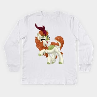 Winky Autumn Blaze Kids Long Sleeve T-Shirt